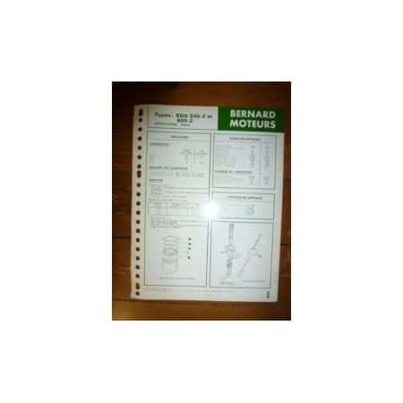 BDA 540-2 et 605-2 Fiche Technique Bernard