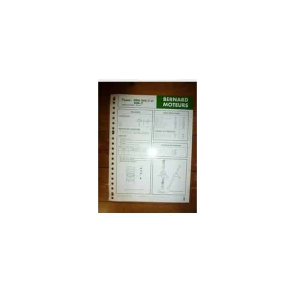 BDA 540-2 et 605-2 Fiche Technique Bernard