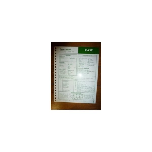 165001 Fiche Technique Case IH