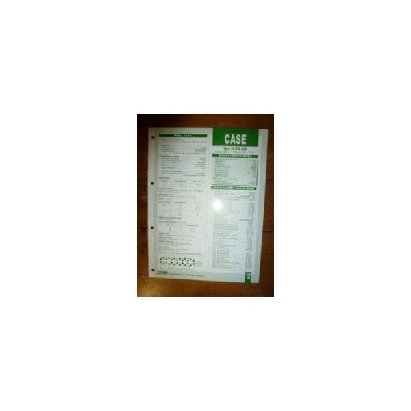6CTA830 Fiche Technique Case IH