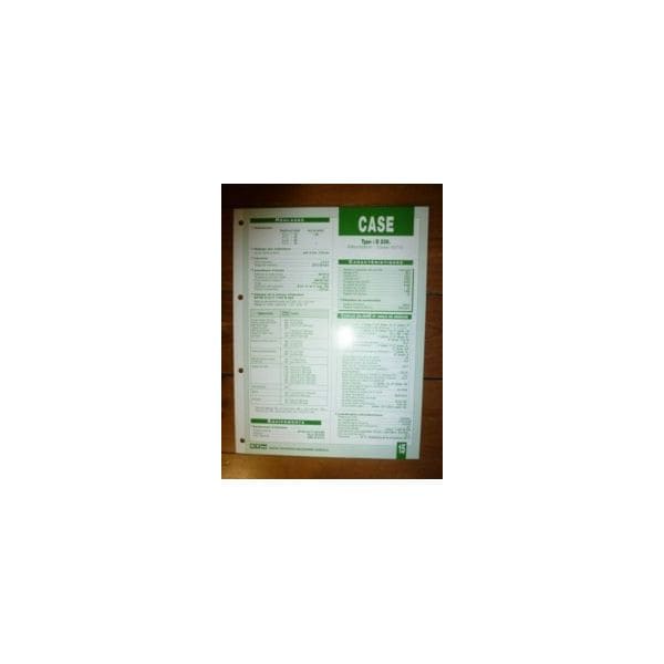 D239 Fiche Technique Case IH