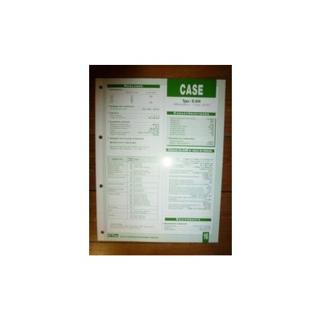 D206 Fiche Technique Case IH