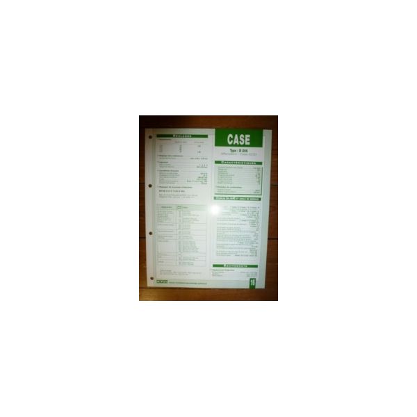 D206 Fiche Technique Case IH