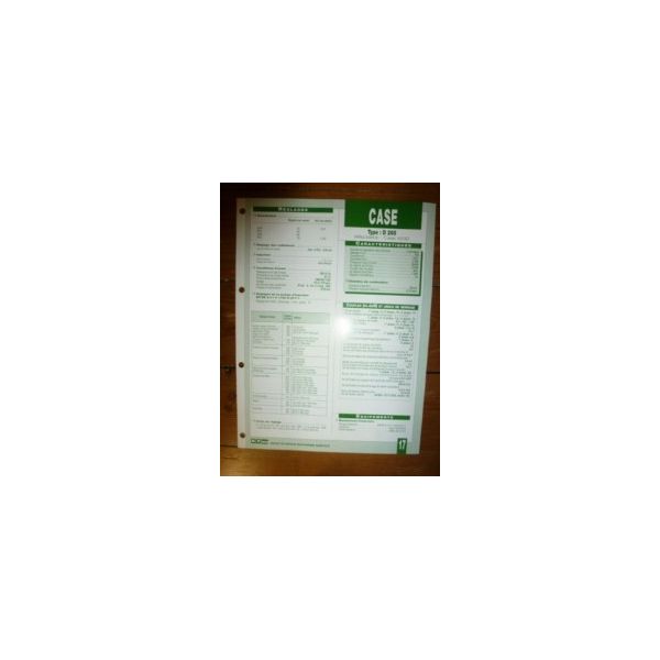 D268 Fiche Technique Case IH