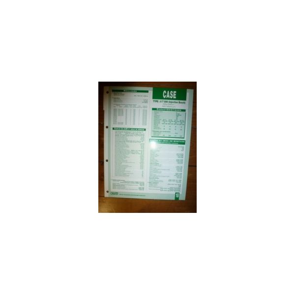 6T590 Inj. Bosch Fiche Technique Case IH