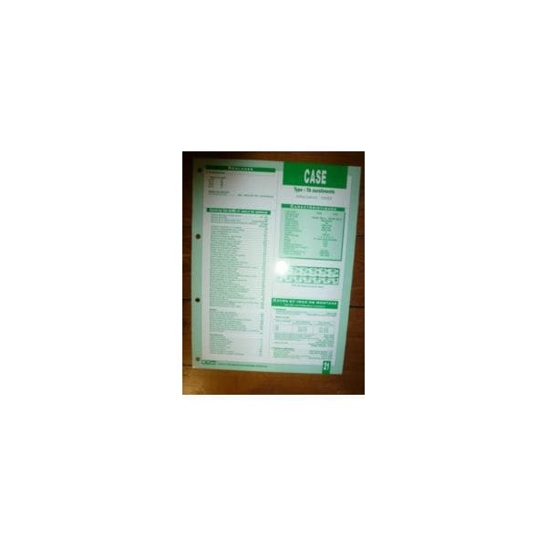 TA SurAlimenté Fiche Technique Case IH