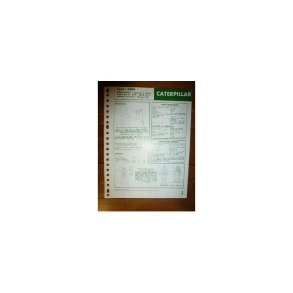 3406 Fiche Technique Caterpillar