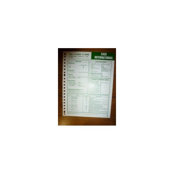 220103-220105 Fiche Technique Case IH