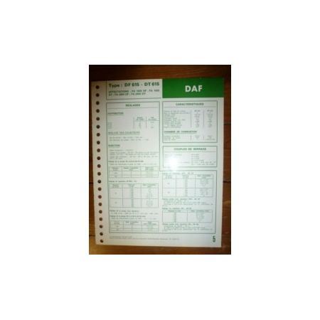 DF615-DT615 Fiche Technique Daf