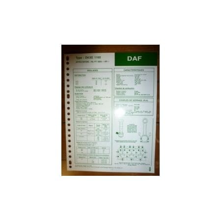 DKXE1160 Fiche Technique Daf