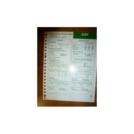 WS225-WS259-WS282 Fiche Technique Daf