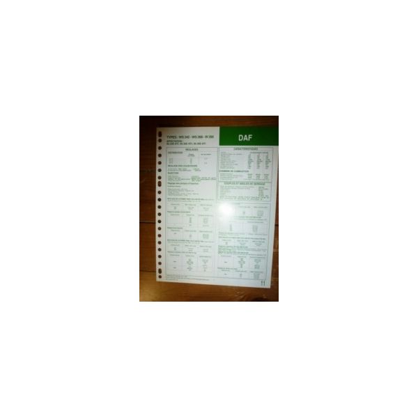 WS242-WS268-WS295 Fiche Technique Daf
