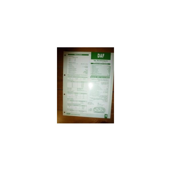 RS180M euro II Fiche Technique Daf