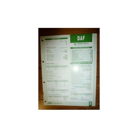 RS222L euro II Fiche Technique Daf