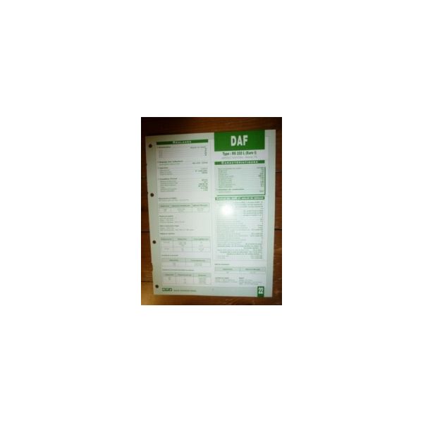 RS222L euro II Fiche Technique Daf