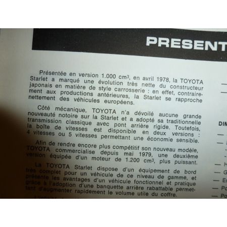 STARLET Revue Technique Toyota