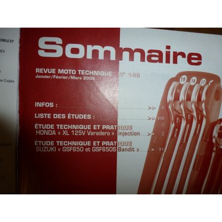 GSF650 Bandit XL125 Varadero Revue Technique moto Honda Suzuki