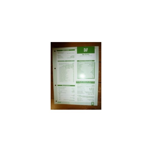CS 134 L Fiche Technique Daf