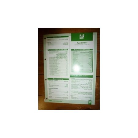 CS 158 M Fiche Technique Daf
