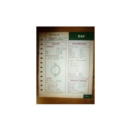 DA475 Fiche Technique Daf