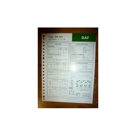 DH825 Fiche Technique Daf