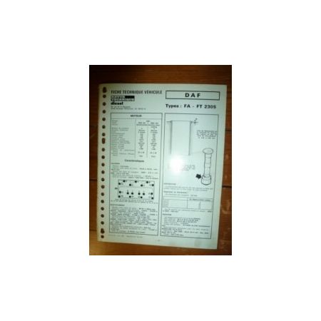 FA2305-FT2305 Fiche Technique Daf