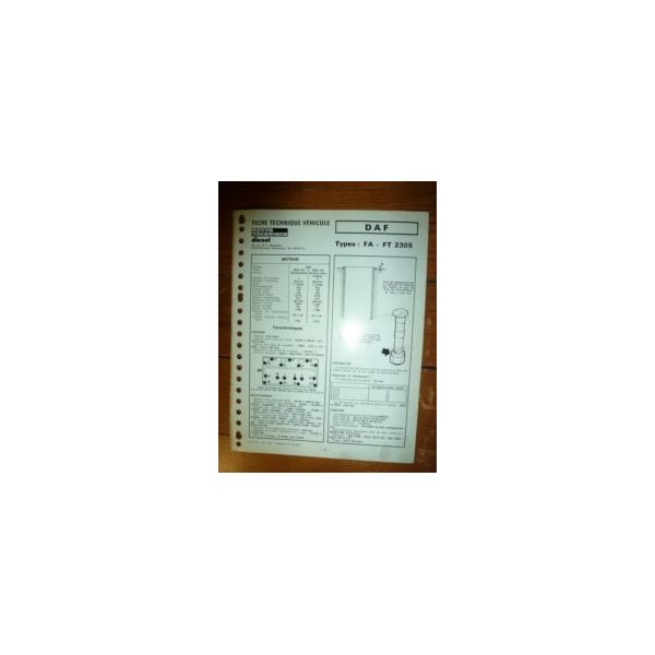 FA2305-FT2305 Fiche Technique Daf