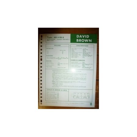 AD 4/55 0 Fiche Technique David brown