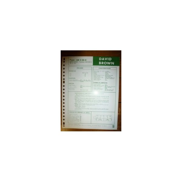 AD 4/55 0 Fiche Technique David brown