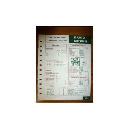AD4/40 T-U Fiche Technique David brown