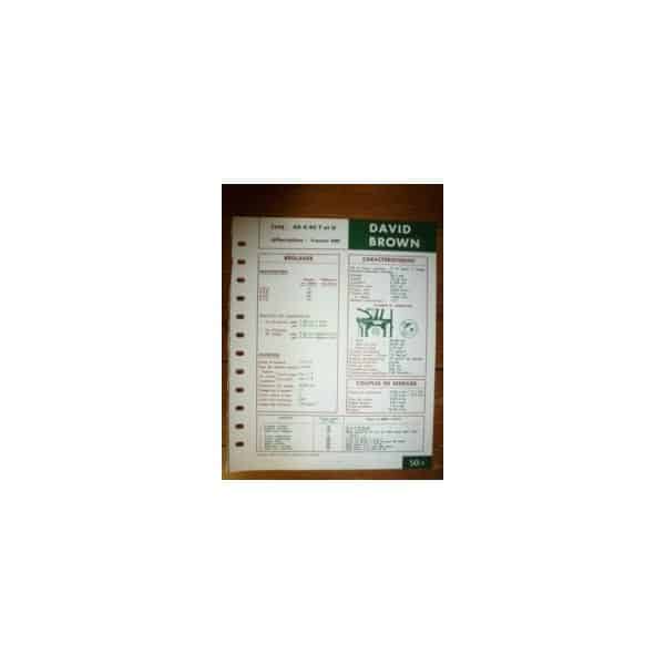 AD4/40 T-U Fiche Technique David brown