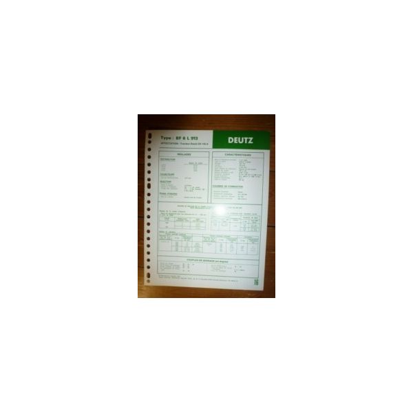 BF6L913 Fiche Technique Deutz