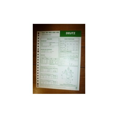 410-410D-411W-411D Fiche Technique Deutz