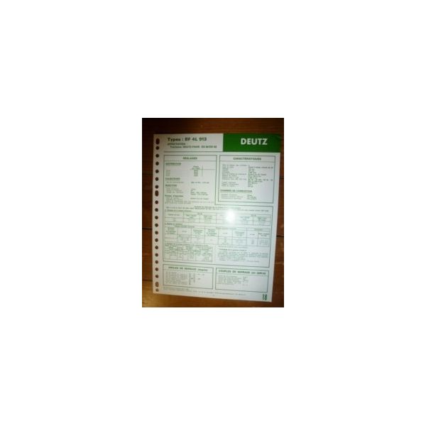 BF4L913 Fiche Technique Deutz