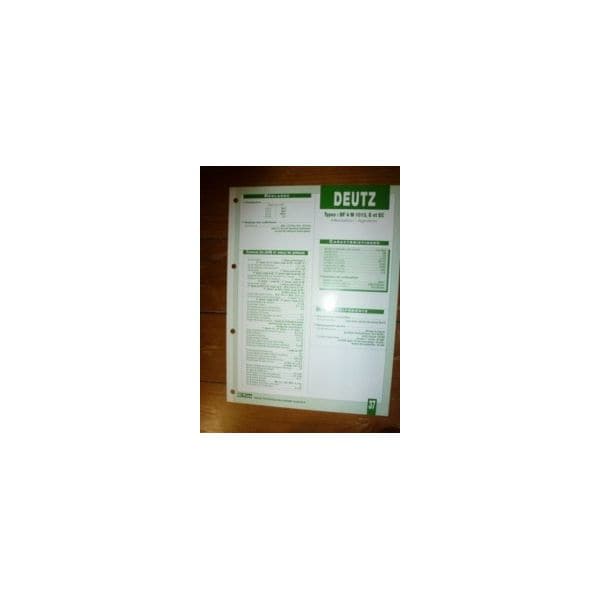 BF4M 1013 E-EC Fiche Technique Deutz