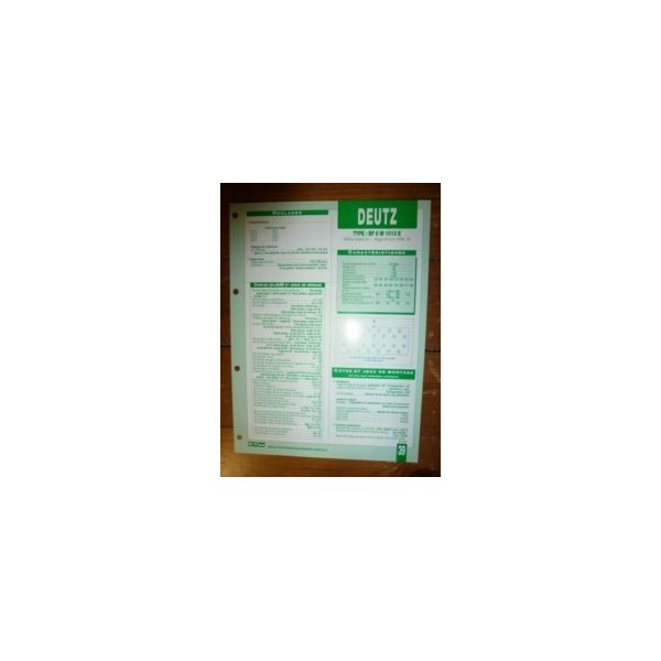 BF6M 1013 E Fiche Technique Deutz