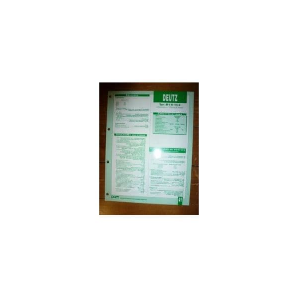 BF6M 1013 E Fiche Technique Deutz