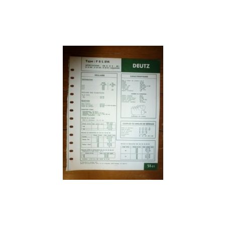 F6L814 Fiche Technique Deutz