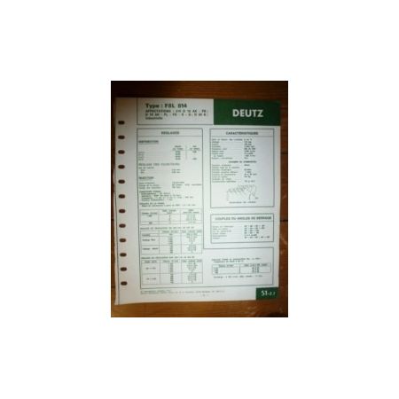 F8L814 Fiche Technique Deutz
