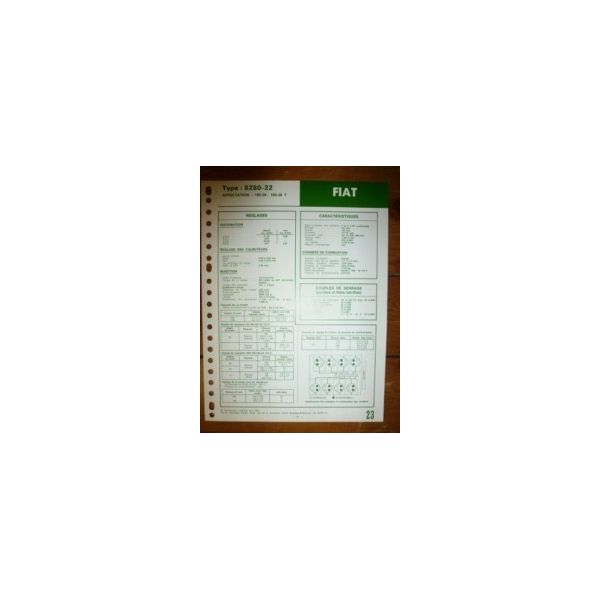 8280-22 Fiche Technique Fiat Someca