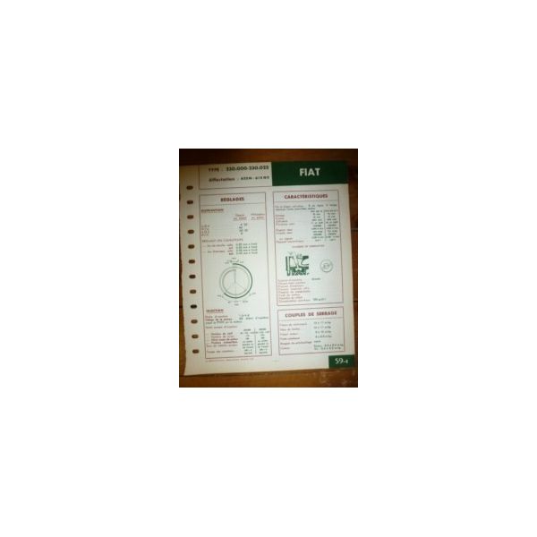 230.000-230.022 Fiche Technique Fiat Someca