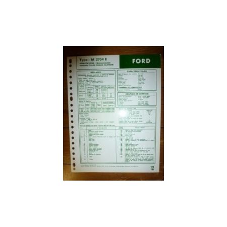 M2704E Fiche Technique Ford