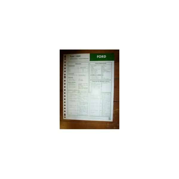 3201 Fiche Technique Ford