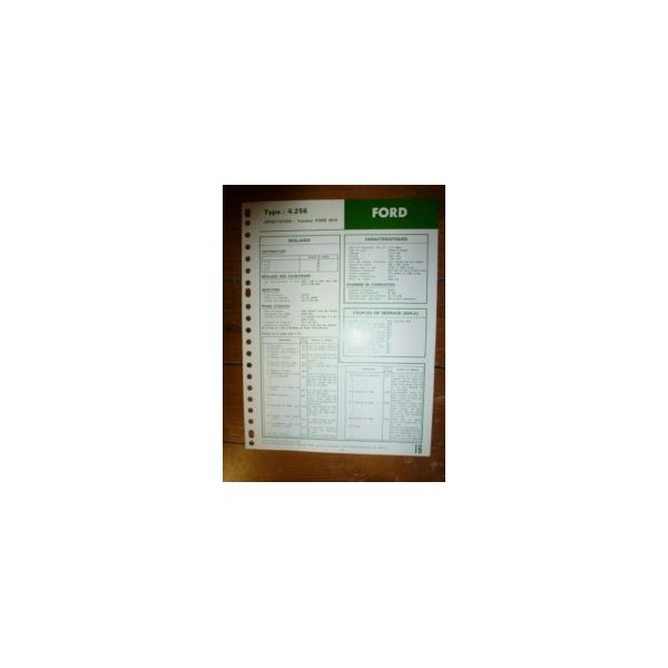 4.256 Fiche Technique Ford