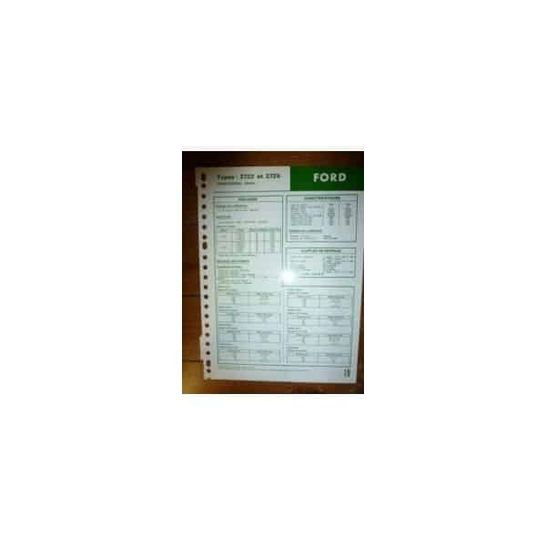 2722-2725 Fiche Technique Ford