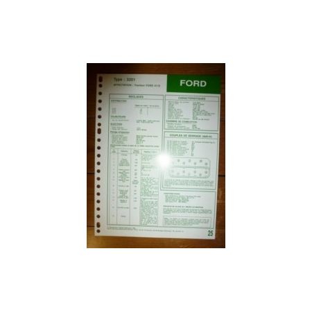 3201 Fiche Technique Ford