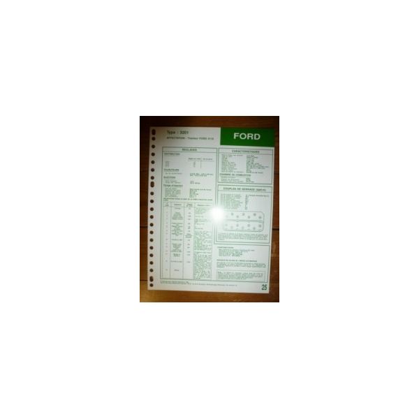 3201 Fiche Technique Ford