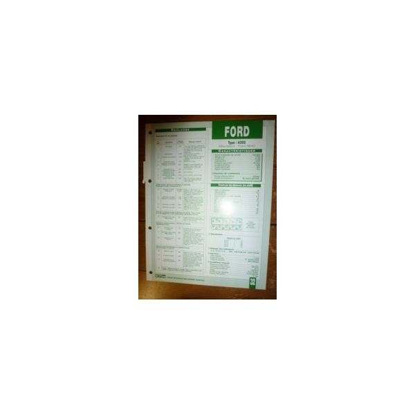 4393 Fiche Technique Ford