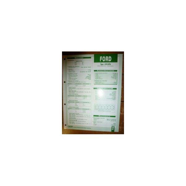678 HTA Fiche Technique Ford