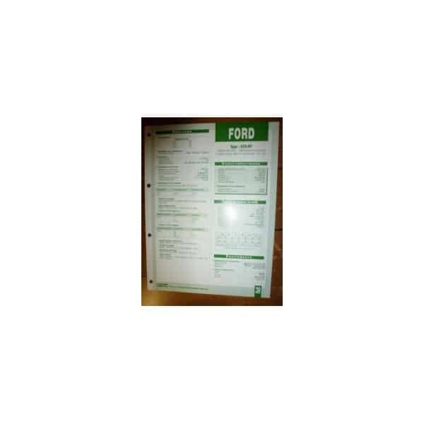 678 HT Fiche Technique Ford